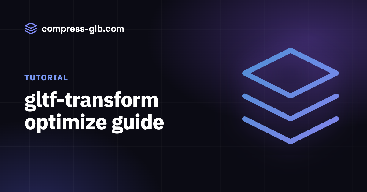 gltf-transform optimize guide