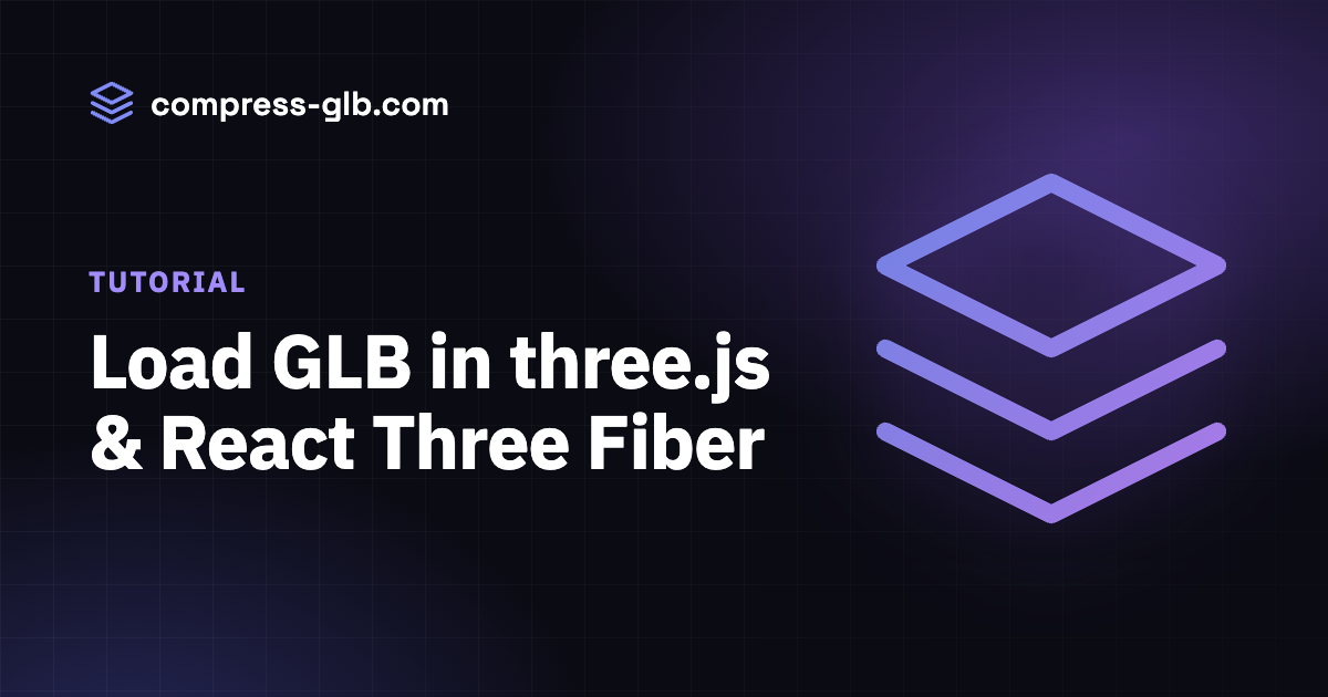 Load GLB in three.js & React Three Fiber